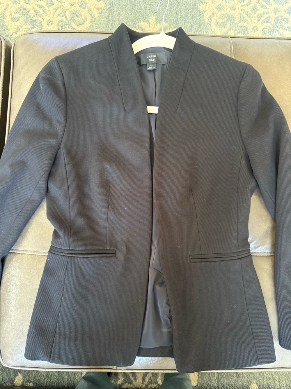 J. Crew Black Women's Collarless Open Blazer